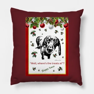 Xmas Dachshund Pillow