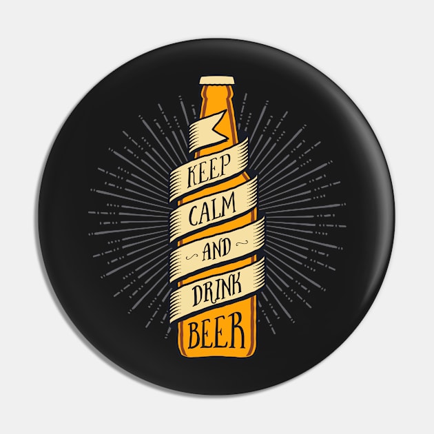 Keep Calm & Drink Beer Pin by gokmanic