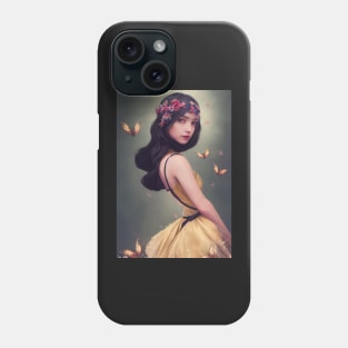 Beautiful girl with butterflies Phone Case