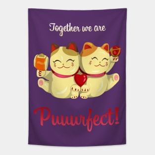 Puuurfect Couple Tapestry