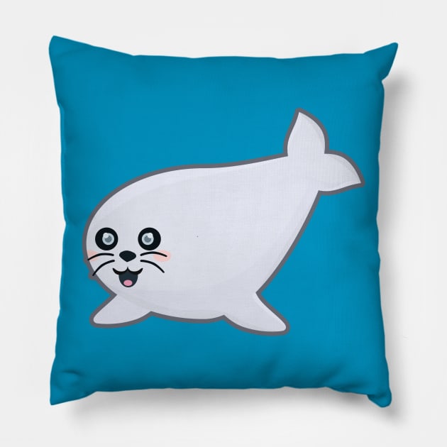 Kawaii Seal Pillow by KawaiiNir