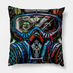 Skull mask covid 19 Pillow