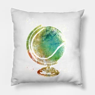 Tennis Globe Pillow