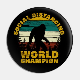 Bigfoot Social Distancing Champion Pin