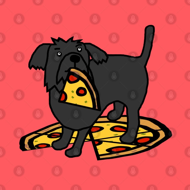 Cute Dog with Pizza by ellenhenryart