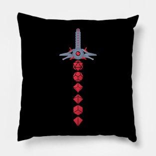 Ruby Dice Sword of the Blood Hunter Tabetop RPG Pillow