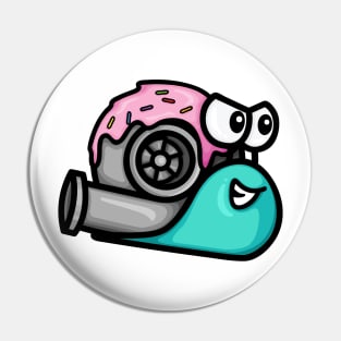 Turbo Snail - Blue and Pink Donut Pin