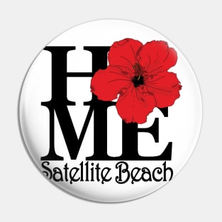 Satellite Beach Red Hibiscus Pin