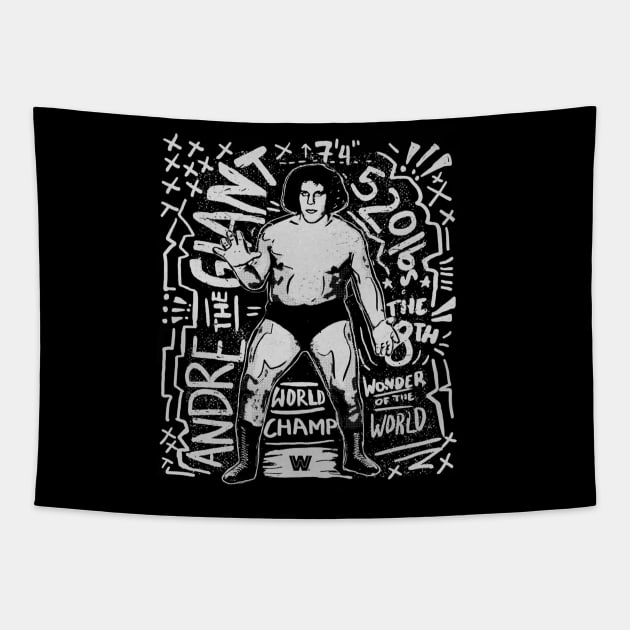 Andre The Giant Graphic Tapestry by MunMun_Design