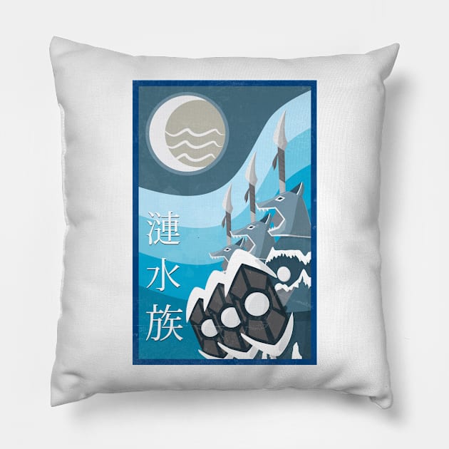 Flowing Water Tribe Pillow by sparkmark