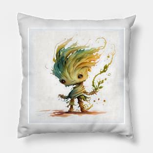 Cute Watercolor Wind Elemental Pillow