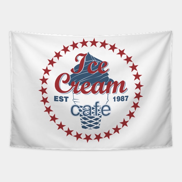 ice cream cafe Tapestry by vender