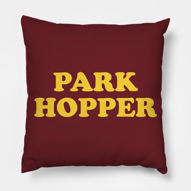 Park Hopper (Yellow) Pillow by Dbobrowicz