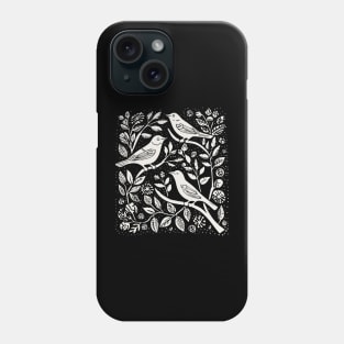 Lino Cut Bird Phone Case