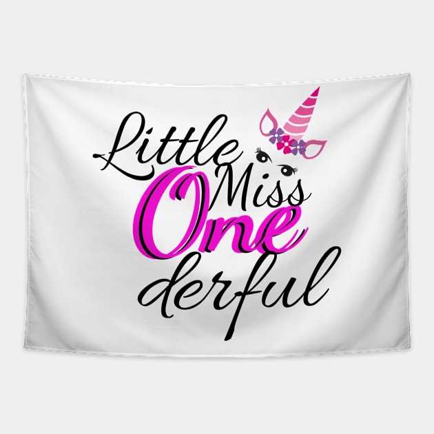 Little Miss One-derful Tapestry by Pieartscreation