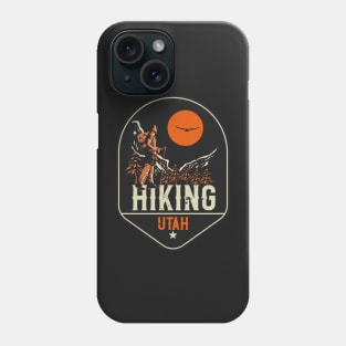 Hiking adventure wild retro exploring Utah Phone Case