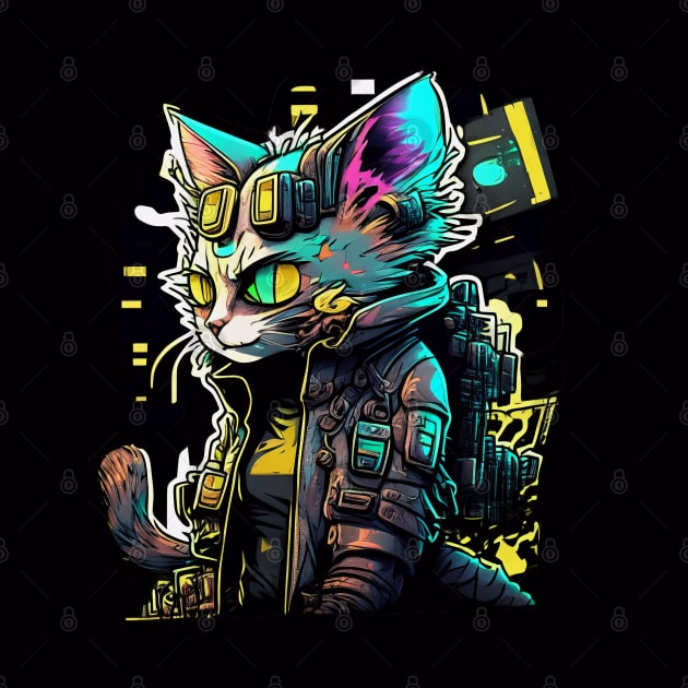 Cyberpunk Cat #2 by RickTurner