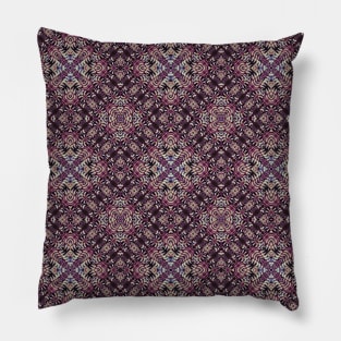 Complex Burgundy Pattern Pillow