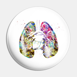 Lungs and Heart Pin