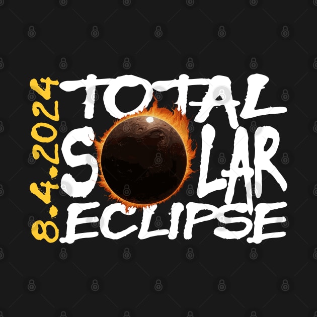 Total solar eclipse 2024 style 1 by merchbykaez