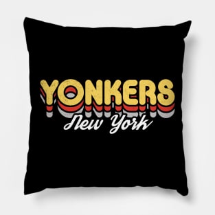 Retro Yonkers New York Pillow