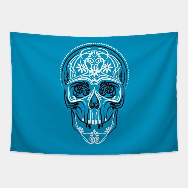 Stylish Scull Tapestry by goldengallery