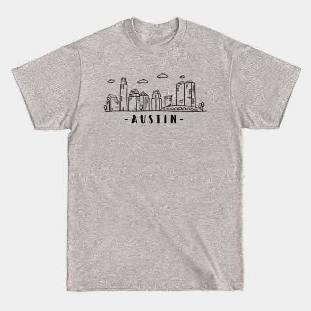 Discover Austin Texas Skyline Cityscape Travel - Austin - T-Shirt