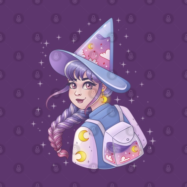 Dreamy Pastel Witch by ChristaDoodles