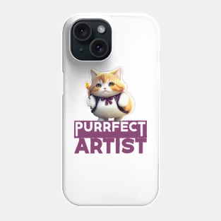 Just a Purrfect Artist Cat Phone Case