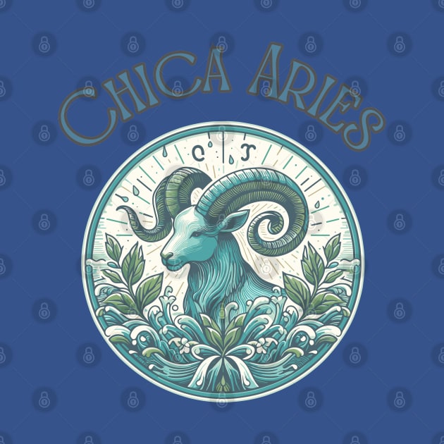 Chica Aries Cosmic Fire"- Zodiac Horoscope Star Signs by stickercuffs