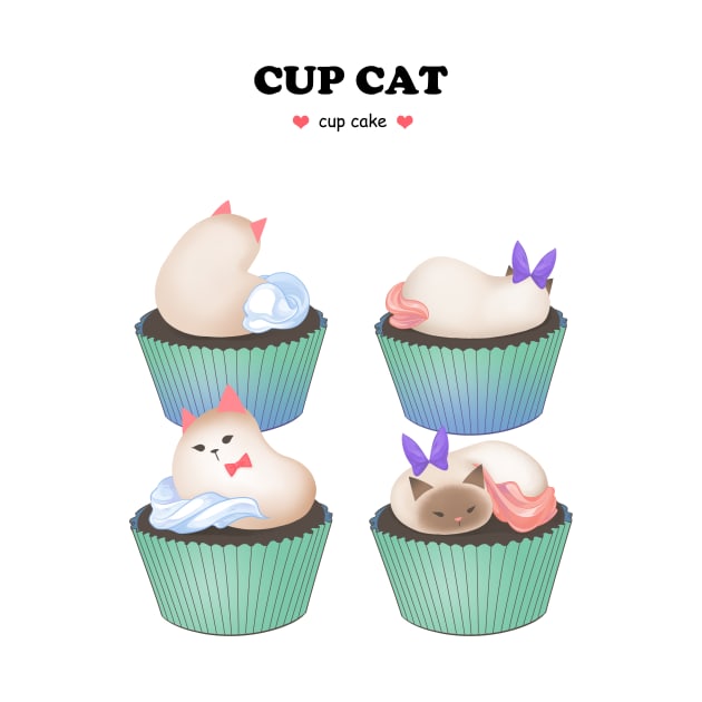 Cup cat - cup cake by Chelsealy