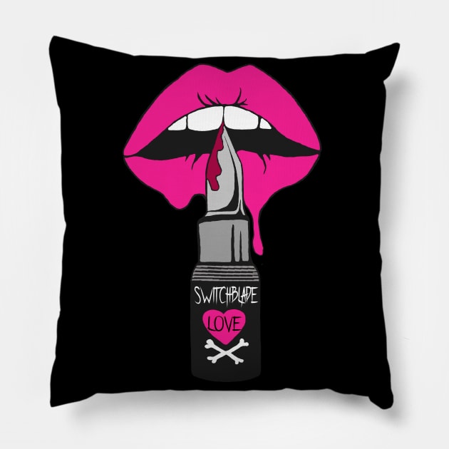 Switchblade Love Pillow by LoversAndThieves