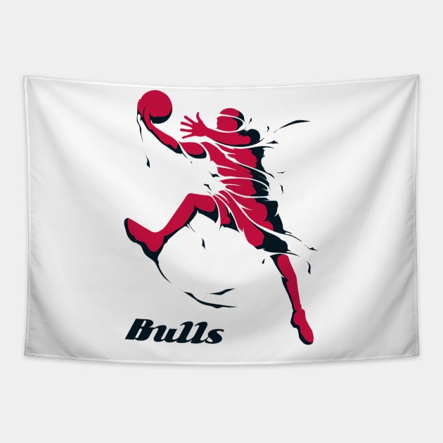 Chicago Bulls Fans - NBA T-Shirt Tapestry by info@dopositive.co.uk