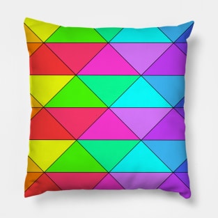 Neatly Rainbow Triangles Pillow