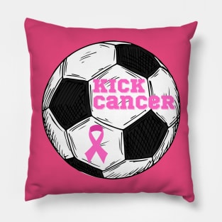 Kick cancer soccer Pillow