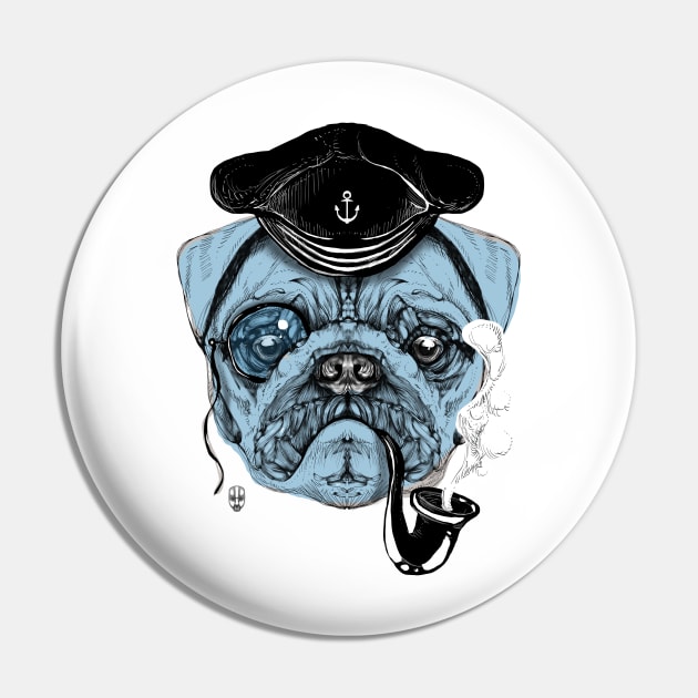 Sailor Pug Pin by fakeface