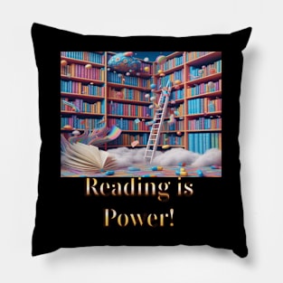 Reading is power Pillow