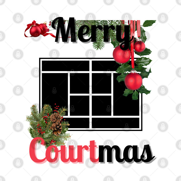 Merry Courtmas Christmas Tennis by TopTennisMerch