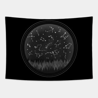 Constellations - B&W Edition Tapestry