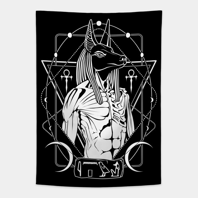 ANUBIS - God of afterlife and mummification Tapestry by Von Kowen