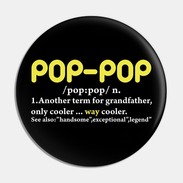 Pop Pop Gifts Grandpa Pin by zellaarts