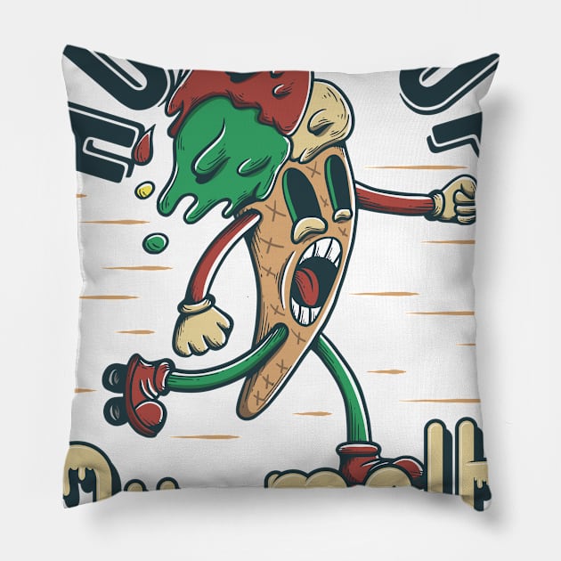 Hurry Up or Melt Pillow by CyberpunkTees