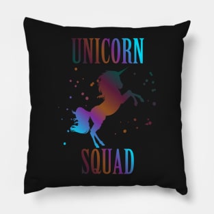 Unicorn Squad Enchanted Rainbow Fantasy Fairy Tale Pillow