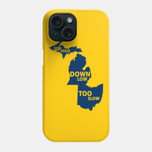 Up High Down Low Too Slow - Navy Phone Case