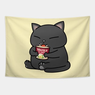 Chubby Cat Vanilla Ice Cream Tapestry