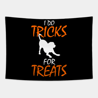 I Do Tricks For Treats Dog Lover Halloween Tapestry