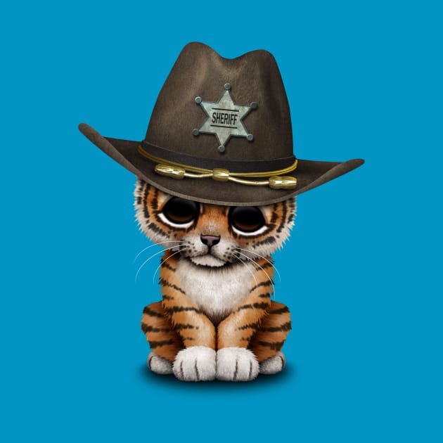 Cute Baby Tiger Cub Sheriff by jeffbartels