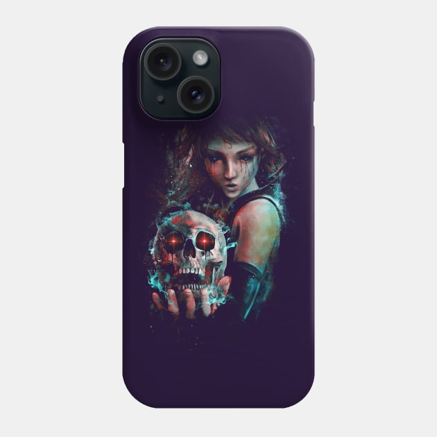 Skull Mage Necromancer Character Phone Case by barrettbiggers