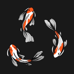 Cute Japanese koi fish illustration T-Shirt