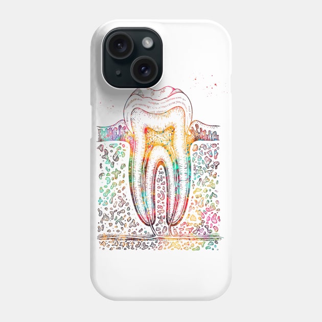 Tooth diagram Phone Case by erzebeth